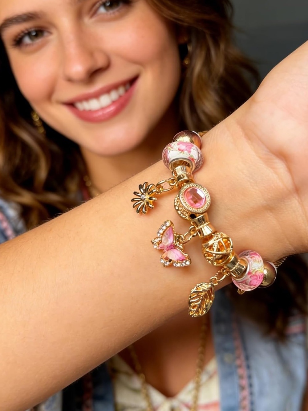 🆕New Gold Butterfly Charm Bracelet